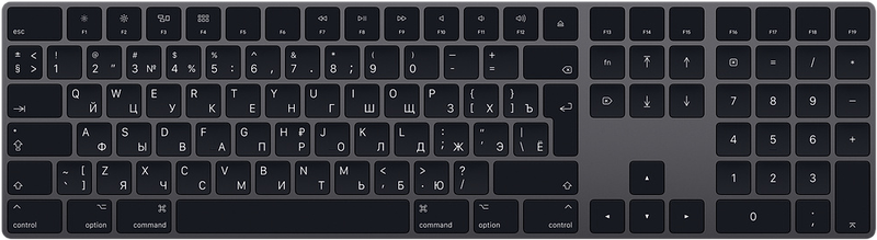 Клавиатура Magic Keyboard с цифровой панелью, русская раскладка, цвет «серый космос»